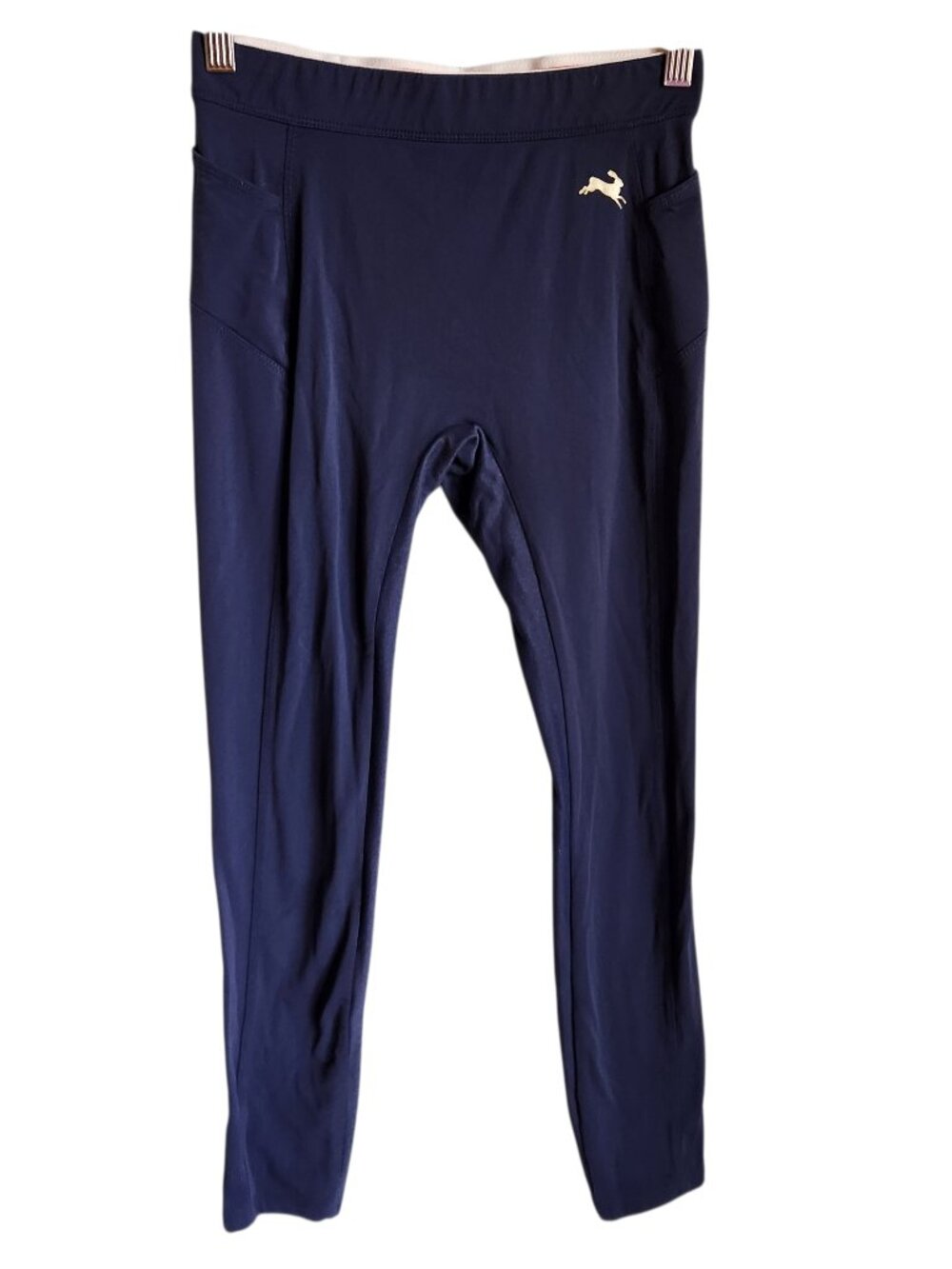 Tracksmith Pants Small Women's Blue Navy Turnover Tight Leggings Running Gym 7/8